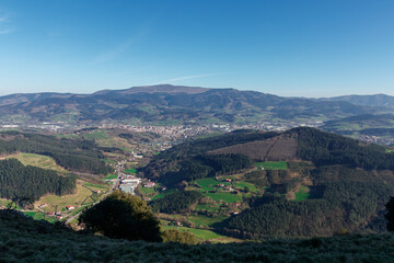 Fototapeta na wymiar landscape of the mountains in basque country