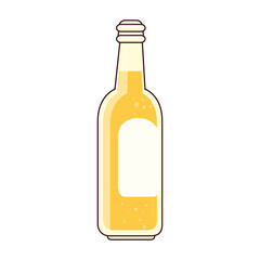 bottle of beer on white background vector illustration design