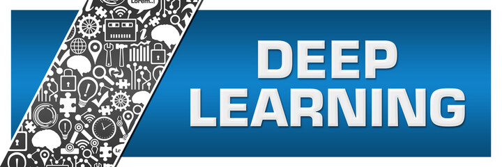 Deep Learning Blue Grey Technology Element Blue Left Side 