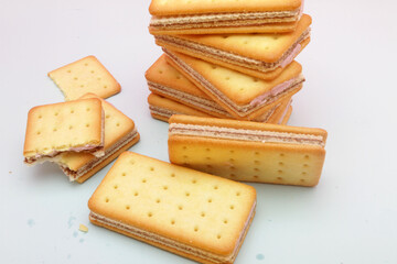 cookies on white background
