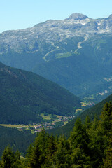 Fototapeta na wymiar Mountain landscape along the road to Vivione pass