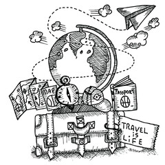 Travel is Life, doodle