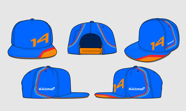 baseball racing cap vector template sports apparel