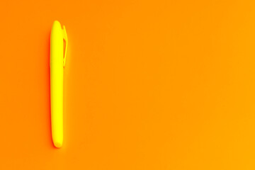 Magenta colored highlighters at exuberance background with copy space