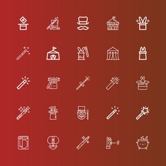 Editable 25 magician icons for web and mobile