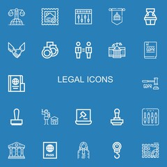 Editable 22 legal icons for web and mobile