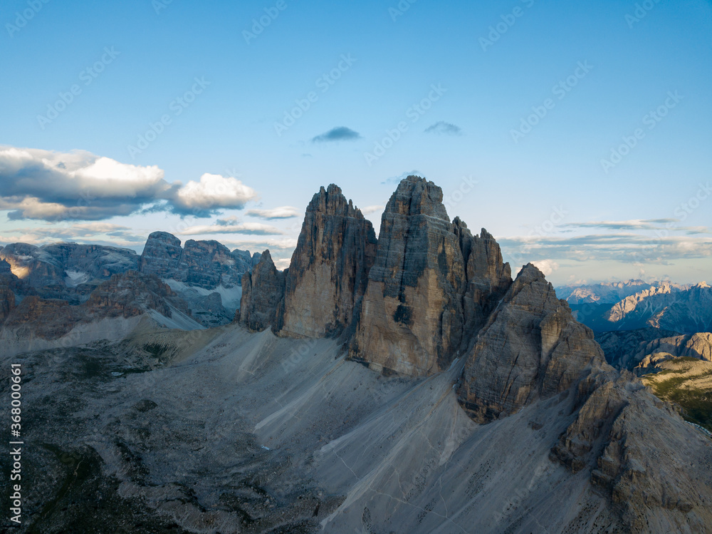 Wall mural dolomites italy aerial view