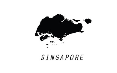Singapore map vector illustration
