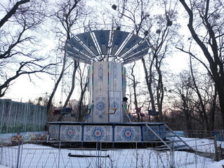 old carousel in the park in autumn © dyachenkopro