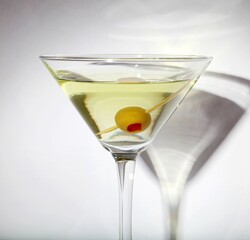 Martini Drink With Olive