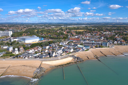 Felpham Seafront near Bognor Regis on a beautiful summer day.