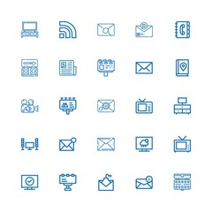 Fototapeta premium Editable 25 news icons for web and mobile
