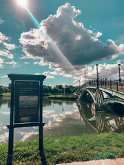 sunset over the river