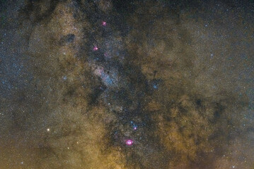 The galactic center photographed from Gruenstadt in Germany.