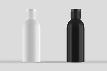 white and black bottles