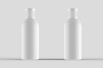 white plastic bottle isolated