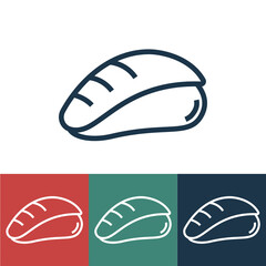 Linear vector icon with maguro