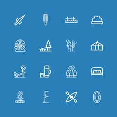 Editable 16 outdoor icons for web and mobile