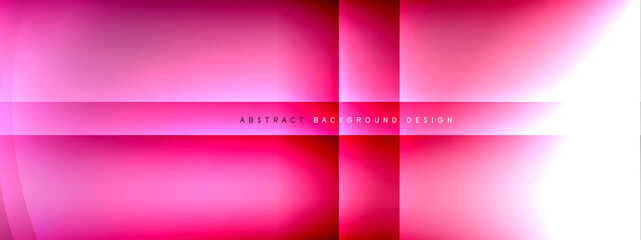 Vector abstract background - circle and cross on fluid gradient with shadows and light effects. Techno or business shiny design templates for text