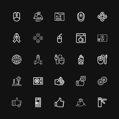 Editable 25 click icons for web and mobile