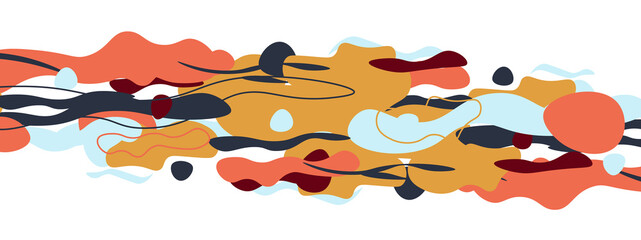 Trendy liquid style shapes abstract design, dynamic vector background for placards, brochures, posters, web landing pages, covers or banners