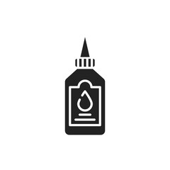 Glue black glyph icon. Office, home stationery. School supplies. Sign for web page, mobile app, banner, social media