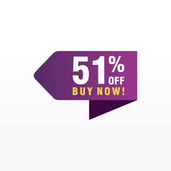 51 discount, Sales Vector badges for Labels, , Stickers, Banners, Tags, Web Stickers, New offer. Discount origami sign banner