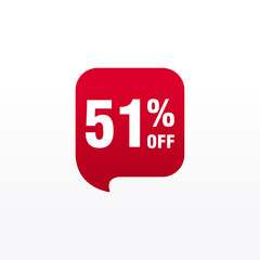 51 discount, Sales Vector badges for Labels, , Stickers, Banners, Tags, Web Stickers, New offer. Discount origami sign banner