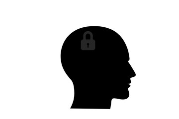 nachdenken Kopf, verschlossen, icon 