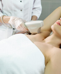 Laser hair removal in a cosmetology clinic