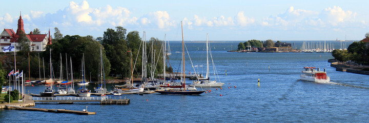 Fototapeta na wymiar Finland Helsinki Suomenlinna island waters