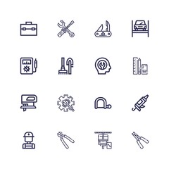 Editable 16 screwdriver icons for web and mobile