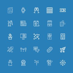 Editable 25 event icons for web and mobile