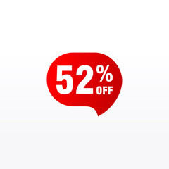 52 discount, Sales Vector badges for Labels, , Stickers, Banners, Tags, Web Stickers, New offer. Discount origami sign banner