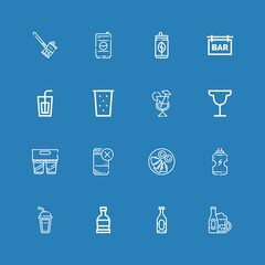 Editable 16 tequila icons for web and mobile