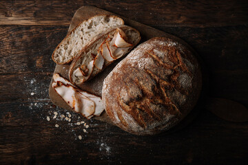Fresh Baked Loaves Of Sourdough Bread