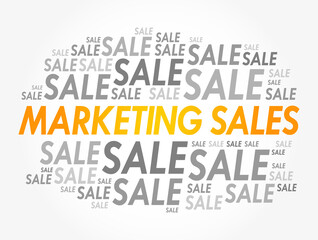 Marketing Sales word cloud, business concept background
