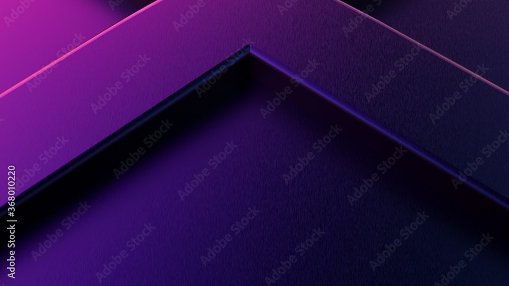 Poster 3d rendering of abstract background design with crossing lines in purple color