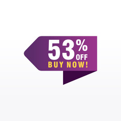 53 discount, Sales Vector badges for Labels, , Stickers, Banners, Tags, Web Stickers, New offer. Discount origami sign banner