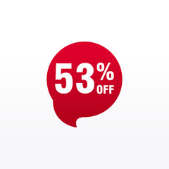 53 discount, Sales Vector badges for Labels, , Stickers, Banners, Tags, Web Stickers, New offer. Discount origami sign banner