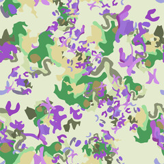 Fototapeta premium UFO camouflage of various shades of beige, green, brown and violet colors