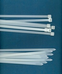 white cable tie (aka hose ties or zip ties)
