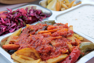 hot and delicious mixed vegetable dish on plate