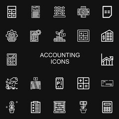 Editable 22 accounting icons for web and mobile