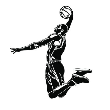 Vector image of a basketball player