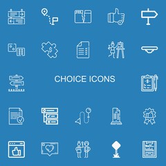Editable 22 choice icons for web and mobile