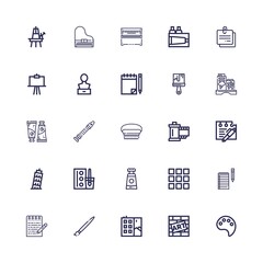 Editable 25 artistic icons for web and mobile