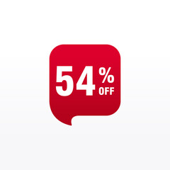 54 discount, Sales Vector badges for Labels, , Stickers, Banners, Tags, Web Stickers, New offer. Discount origami sign banner