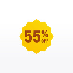 55 discount, Sales Vector badges for Labels, , Stickers, Banners, Tags, Web Stickers, New offer. Discount origami sign banner