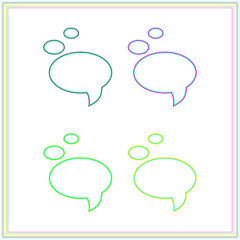 Set of  speech bubbles. Vector illustration